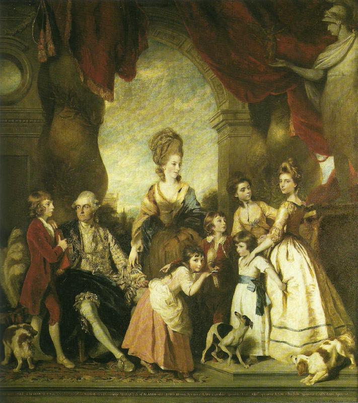 Sir Joshua Reynolds the marlborough family oil painting image